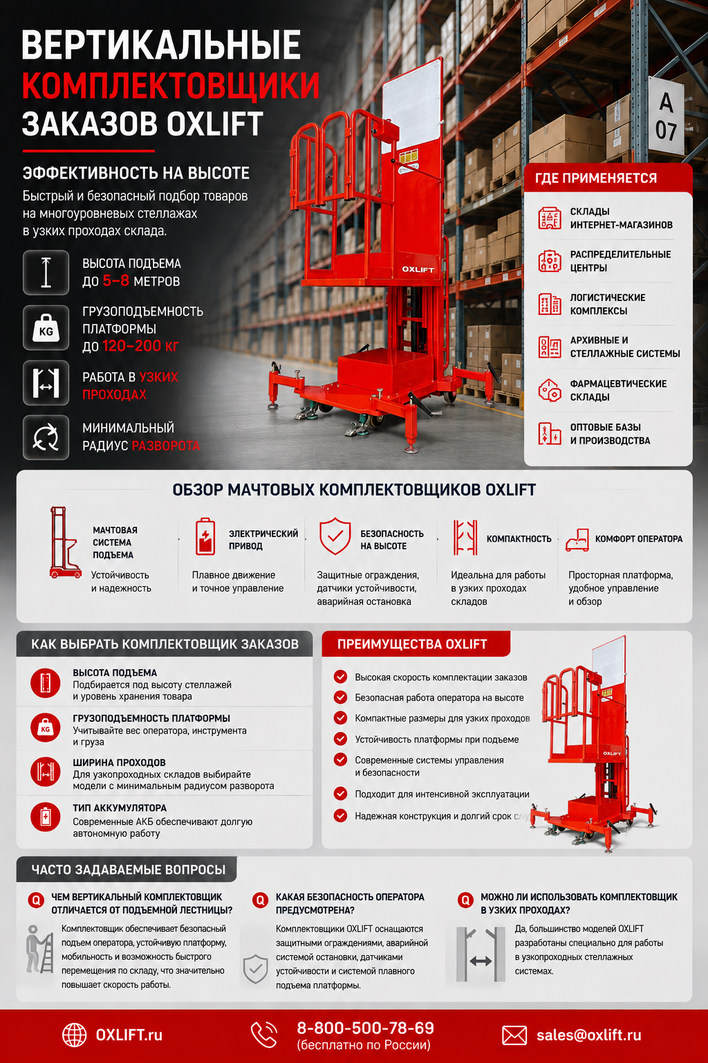 Вертикальные комплектовщики заказов OXLIFT